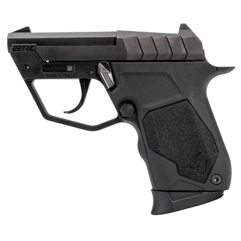 22TUC, Semi-automatic, Double Action Only, Sub-Compact, Polyer Frame Pistol, 22 LR, 2.5" Barrel, Matte Finish, Black, Fixed Sights, 9 Rounds, 1 Magazine 1-22TUC131