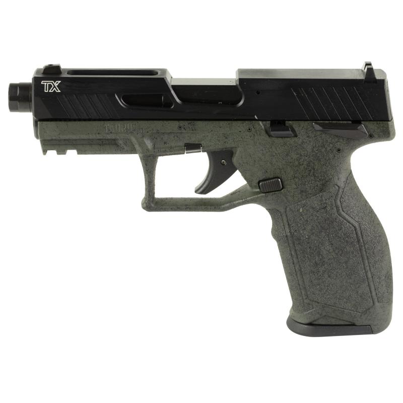 TX22 Generation 2, Semi-automatic, Striker Fired, 22LR, 4.1" Threaded Barrel, Manual Safety, Matte Finish, Black with OD Splatter on Frame, 2 Magazines (1) 22 Round and (1) 16 Round 1-2TX22141SP2