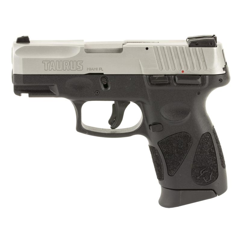 PT111 G2C, Double Action Only, Compact, 9MM, 3.2" Barrel, Polymer Frame, Stainless Finish, SyntheticGrips,  Adjustable Sights, 12Rd, 2 Magazines 1-G2C939-12