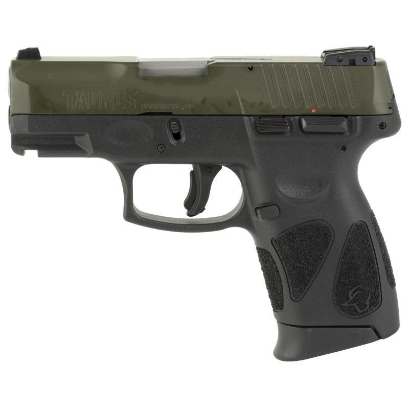 G2C, Striker Fire, Semi-automatic, Polymer Frame Pistol, Compact, 9MM, 3.2" Barrel, Matte Finish, Moss Green, Adjustable Sights, Manual Thumb Safety, 12 Rounds, 2 Magazines 1-G2C93B-12