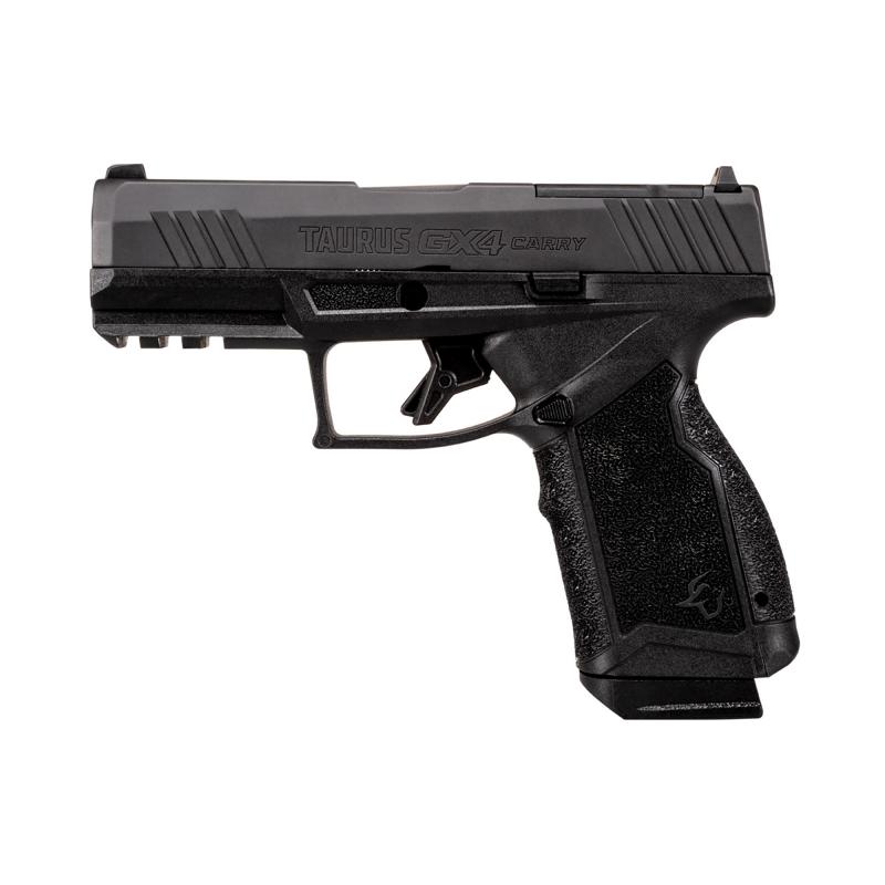 GX4 Carry, TORO, Striker Fired, Semi-automatic, Polymer Frame Pistol, Compact, 9MM, 3.7" DLC Coated Barrel, Nitride Finish, Black, Fixed White Dot Steel Front Sight, Serrated Drift Adjustable Rear Sight, Picatinny Rail, Optics Ready, 10 Rounds, 2 Magazin