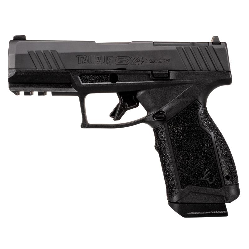 GX4 Carry, TORO, Striker Fired, Semi-automatic, Polymer Frame Pistol, Compact, 9MM, 3.7" DLC Coated Barrel, Nitride Finish, Black, Fixed White Dot Steel Front Sight, Serrated Drift Adjustable Rear Sight, Picatinny Rail, Optics Ready, 15 Rounds, 2 Magazin