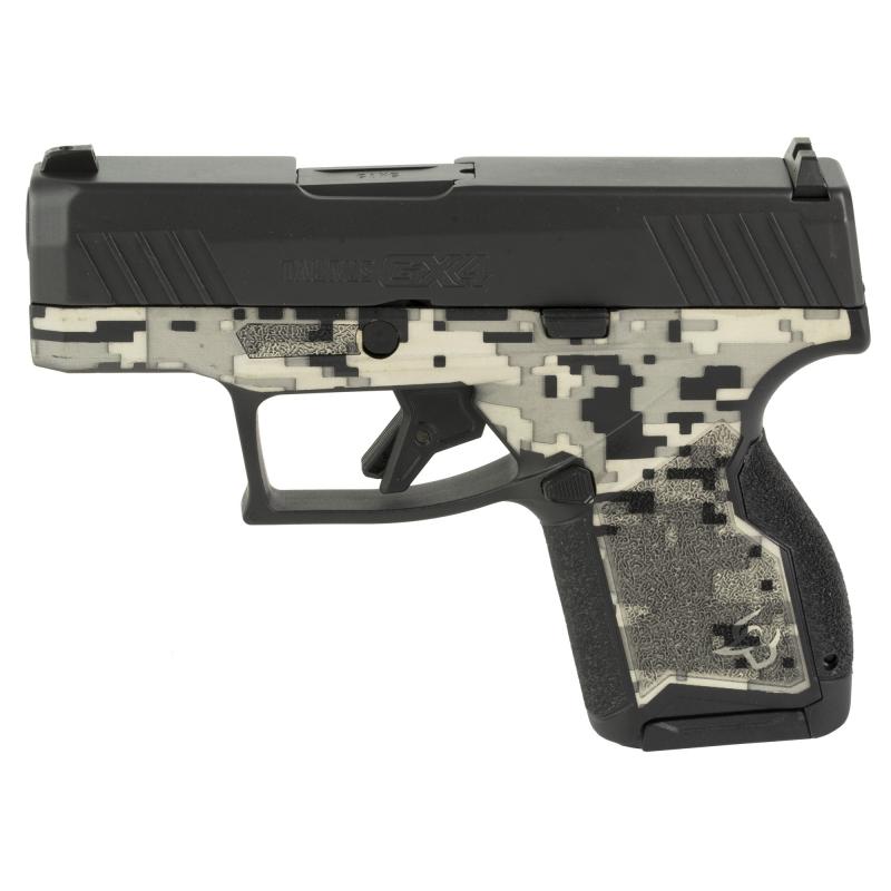 GX4, Semi-automatic, Striker Fired, Compact Polymer Frame Pistol, 9MM, 3" Barrel, Matte Finish Slide, Digital Camo Finish Frame, Trigger Safety, Fixed Sights, 11 Rounds, 2 Magazines 1-GX4M931-EN2