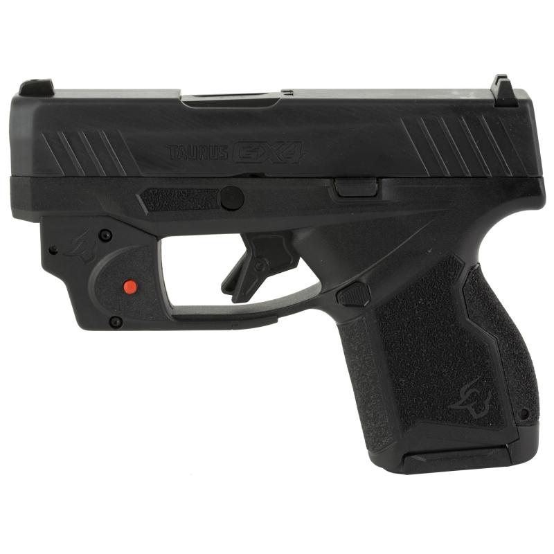 GX4, Semi-automatic Pistol, Striker Fired, Compact, 9MM, 3" Barrel, Polymer Frame, Black Slide, Fixed Steel Front Sight, Drift-Adjustable Steel Rear Sight w/ Serrated Ramp, Two Backstrap Options, Red Viridian Laser, 2-11 Round Magazines 1-GX4M931VL