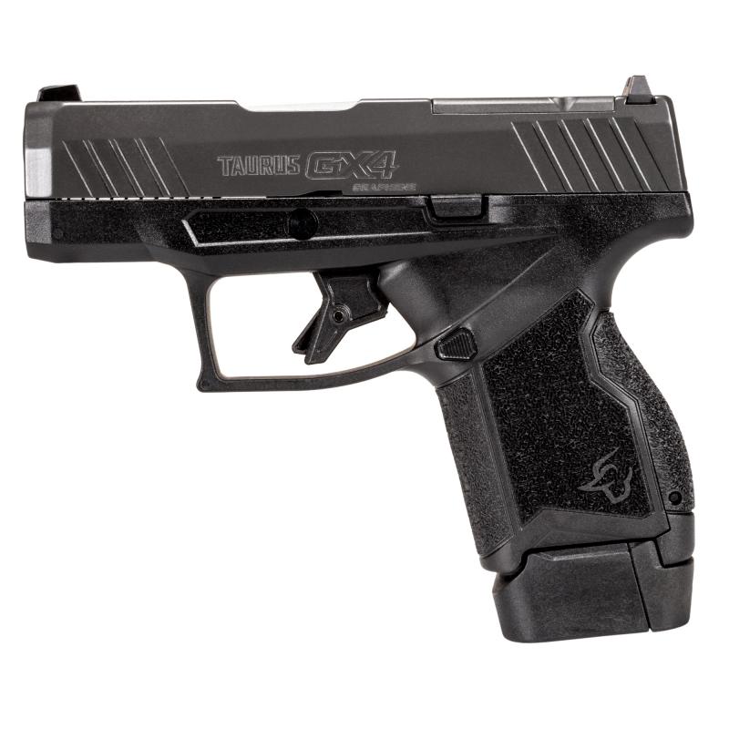 GX4, Taurus Optic Ready Option, Striker Fired, Semi-automatic, Polymer Frame Pistol, Micro-Compact, 9MM, 3" Barrel, Cerakote Finish, Black Frame, Graphene Gray Slide, Optic Ready, Adjustable Sights, 2 Magazines, (1)-11 Round and (1)-13 Round 1-GX4MP93GR