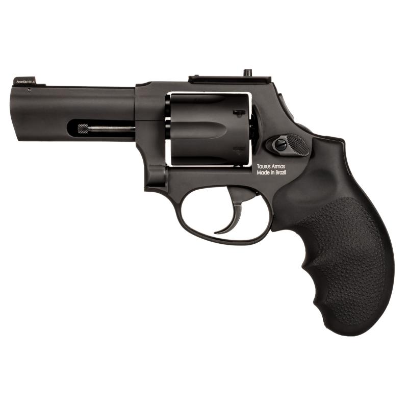 327 Defender, Double Action Only, Steel Frame Revolver, .327 Federal Magnum, 3" Barrel, Matte Finish, Black, Hogue Grips, Fixed Sights, T.O.R.O Optic Ready, Shield RMSC Footprint, 6 Rounds 2-327P31CHNS