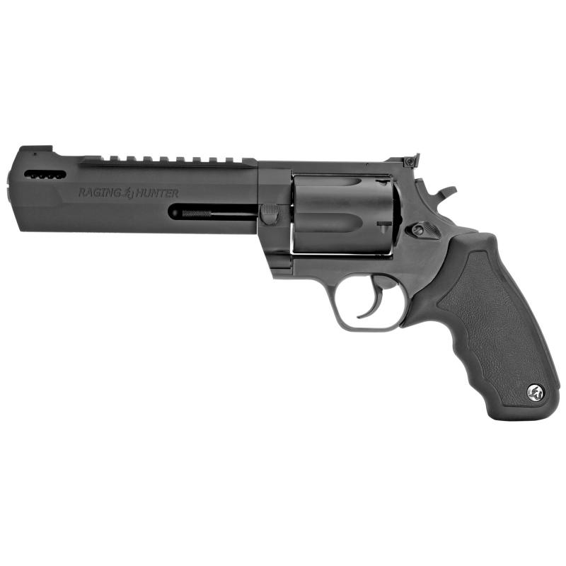 Raging Hunter, Revolver, Double Action, 460 S&W, 6.75" Barrel, Black Color, Steel Frame, Rubber Grip, Blade Front/Adjustable Rear Sights, 5Rd 2-460061RH
