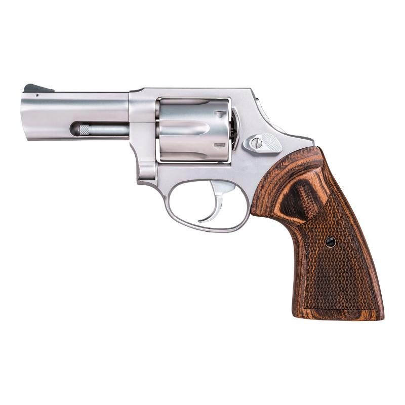 Model 856, Executive Grade, Revolver, Double Action, Metal Frame Revolver, Medium Frame, 38 Special, 3" Barrel, Satin Finish, Silver, Wood Grips, Fixed Sights, Concealed Hammer, 6 Rounds, Pelican Vault Hard Case 2-856EX39CH