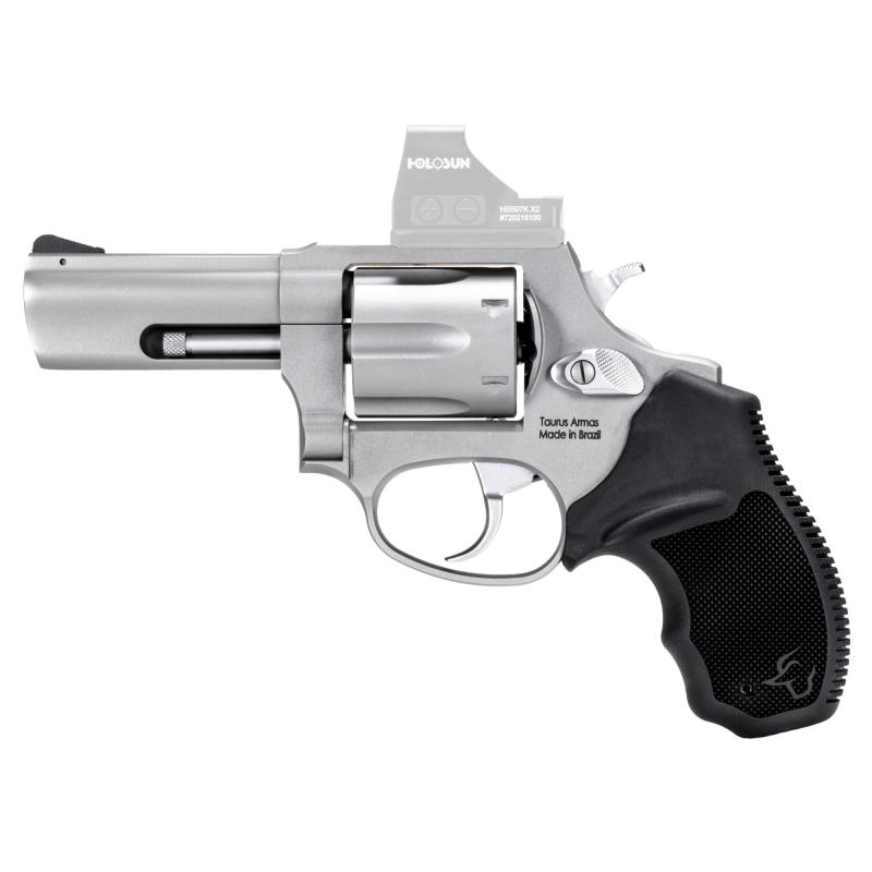 Model 856 TORO, Single/Double Action, Steel Frame Revolver, 38 Special, 3" Barrel, Matte Finish, Optics Ready (Not Included), Silver, Polymer Grip, 6 Rounds 2-856P39