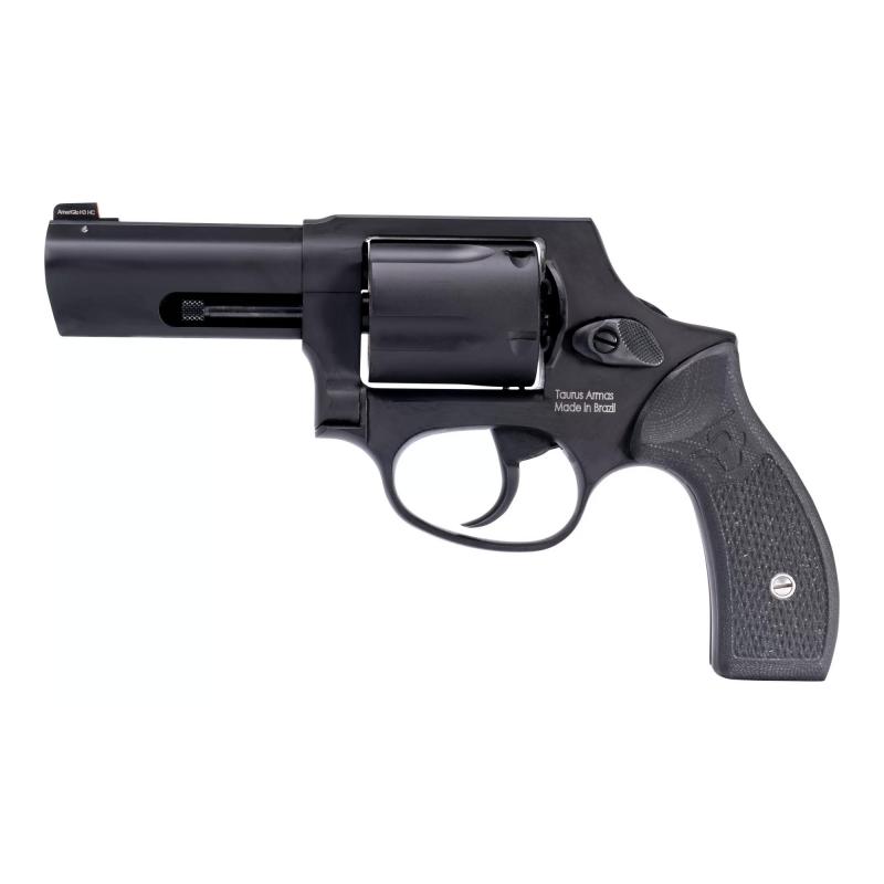 905, Revolver, Double Action Only, 9MM, 3" Barrel, Black Cerakote Finish, Steel Frame, Custom G10 Service Grips, AmeriGlo Front Night Sight, 5Rd 2-90503KCH-SNS