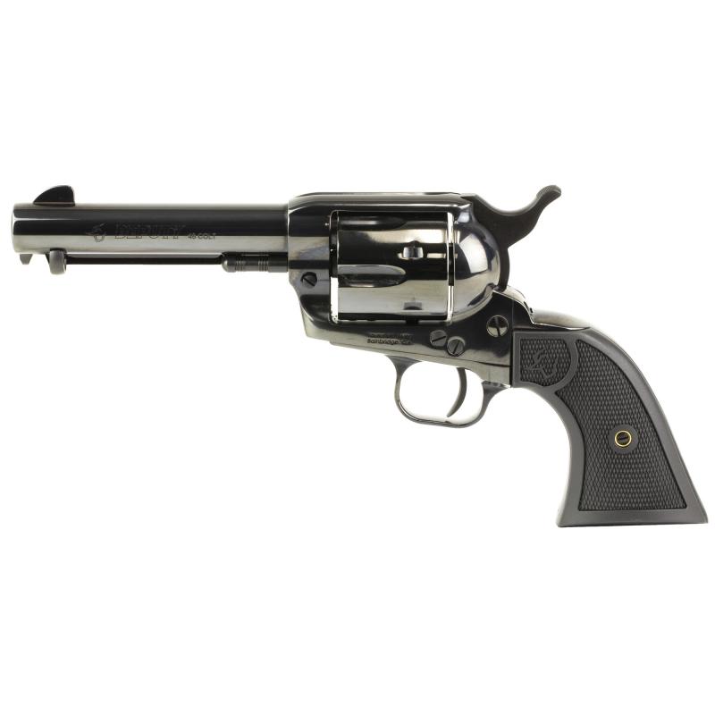 Deputy, Single Action Only, Metal Frame Revolver, Full Size, 45 Long Colt, 4.75" Barrel, Matte Finish, Black, Wood Grips, Fixed Sights, 6 Rounds 2-D4541