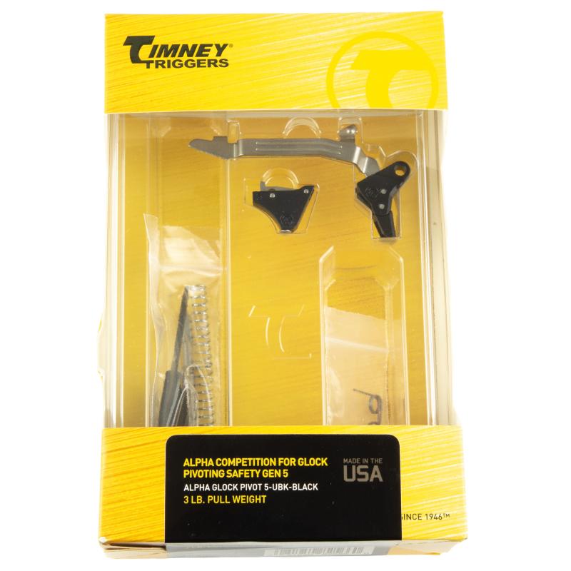Ultimate Builder's Kit, Pivot Trigger, 2.5-3 LB Pull Weight, Fits GLOCK Generation 5, NP3 Coated, Black AlphaGlockPivot5-UBK-Black