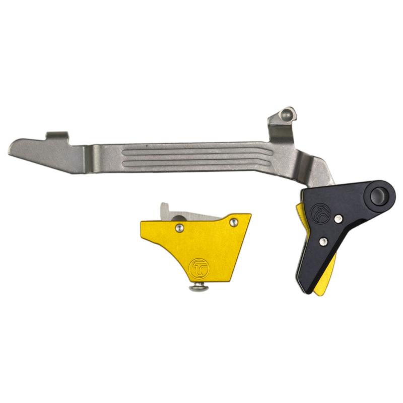 Alpha Competition Trigger, Anodized Finish, Gold, Fits Large Frame Gen 3 & Gen 4 -20, 21, 29, 30, 40, and 41 Alpha Glock 3-4 - Large-Gold