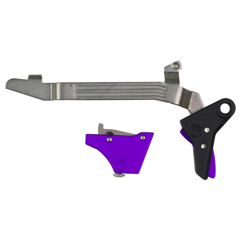 Alpha Competition Trigger, Anodized Finish, Purple, Fits Large Frame Gen 3 & Gen 4 - 20, 21, 29, 30, 40 and 41 Alpha Glock 3-4 - Large-Purple