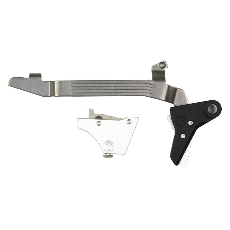 Alpha Competition Trigger, Anodized Finish, Silver, Fits Large Frame Gen 3 & Gen 4 - 20, 21, 29, 30, 40 and 41 Alpha Glock 3-4 - Large-Silver
