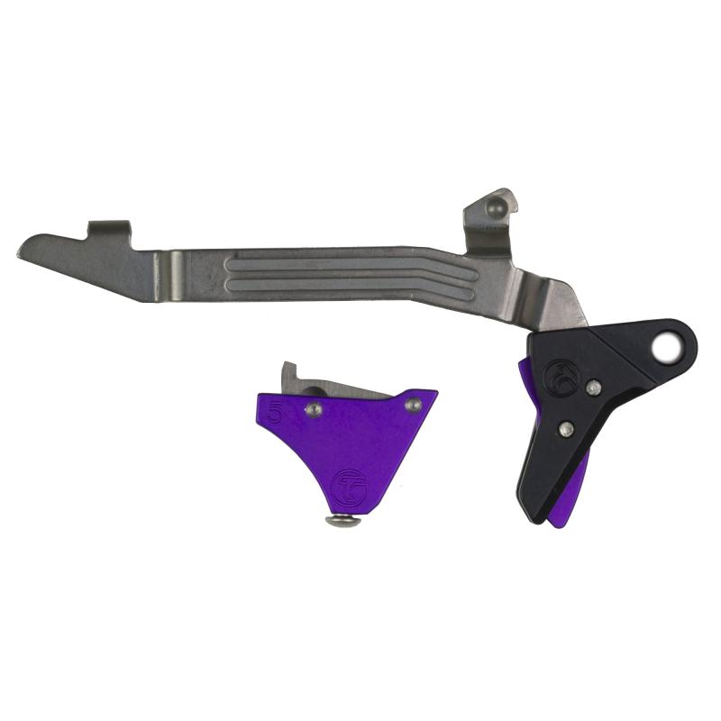 Alpha Competition Trigger, Anodized Finish, Purple, Fits Gen 5 - G17, G19, G34 ALPHA GLOCK 5 - PURPLE