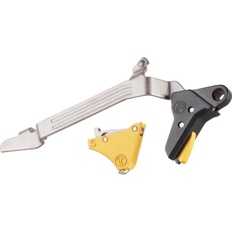 Alpha Competition Trigger, Anodized Finish, Gold, Fits Glock Gen 5 20/21/29/30/40/41 Alpha Glock 5-Large-Gold