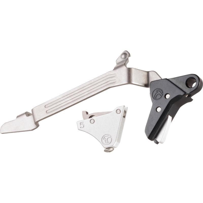 Alpha Competition Trigger, Anodized Finish, Silver, Fits Glock Gen 5 20/21/29/30/40/41 Alpha Glock 5-Large-Silver