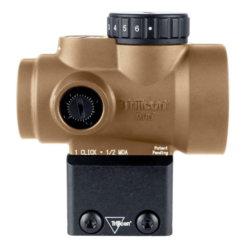MRO SD, Red Dot, 25mm Objective, 2 MOA Dot, Anodized Finish, Coyote Brown, Lower 1/3 Co-Witness Mount MRO-C-2200328