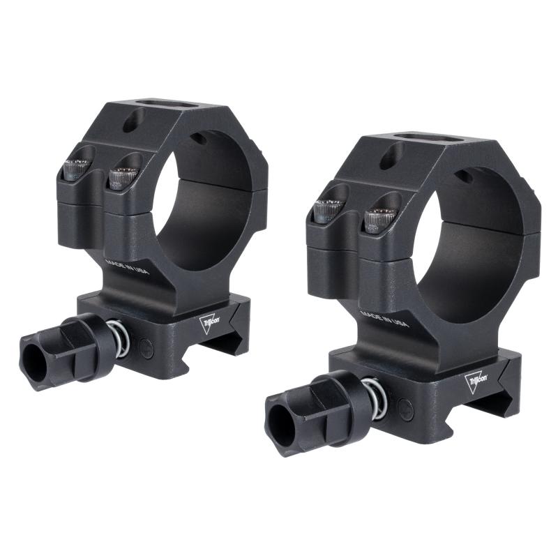 Scope Rings, 34mm High, Q-LOC, Fits Picatinny, Anodized Finish, Black AC22070