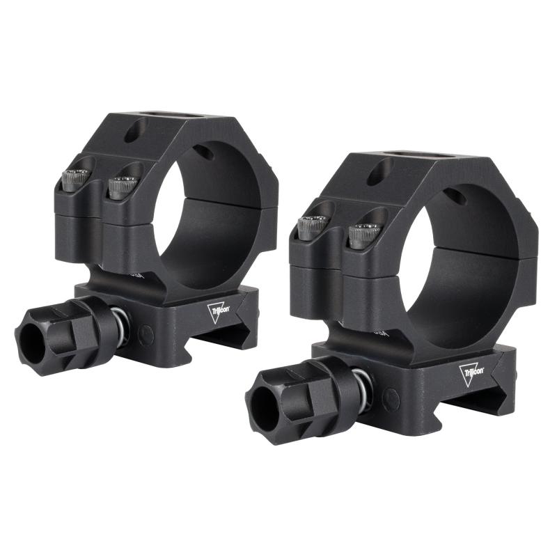 Scope Rings, 35mm Low, Q-LOC, Fits Picatinny, Anodized Finish, Black AC22072