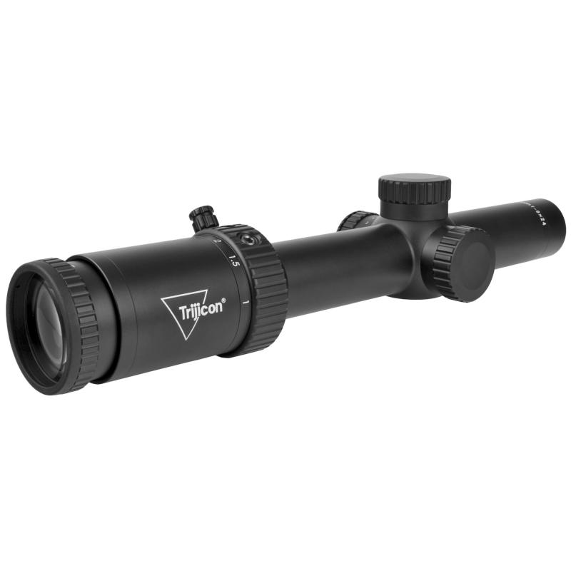 Credo® HX 1-6x24 First Focal Plane (FFP) Riflescope w/ Red MOA Segmented Circle, 30mm Tube, Satin Black, Low Capped Adjusters