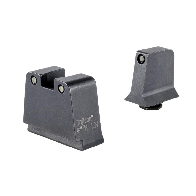 Suppressor/Optic Height, Night Sights, Black Front with Black Rear & Green Lamps, For Glock 42,43,43X,48 GL243-C-601141