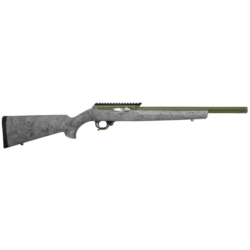 X-Ring VR Gen 2, Semi-automatic Rifle, 22 LR, 16.5" Threaded Barrel, 1/2x28 Thread Pitch, Matte Finish, Olive Drab Green, Ghillie Green Hogue Stock, 1 Magazine, 10 Rounds ATE2-MOD-B-H-GGRN