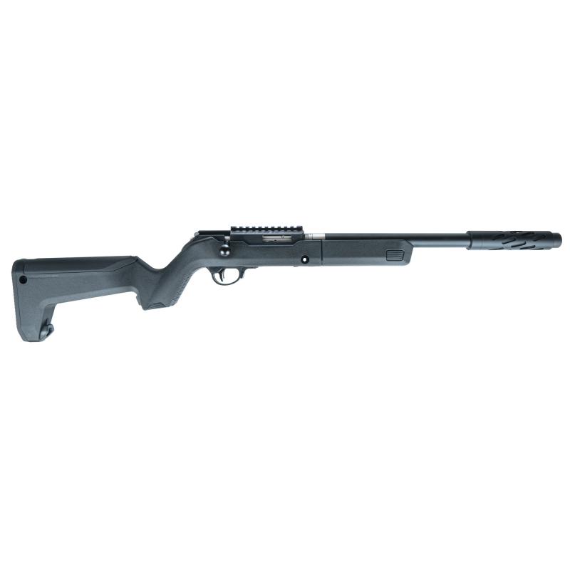 OWYHEE Bolt Action Take Down Rifle, 22 WMR, 12.63" (16.5" OAL) SPX Barrel w/Attached Suppressor Shroud, Threaded 1/2x28, Matte Finish, Black, Magpul X-22 Takedown Backpacker Stock, 1 Magazine, 10 Rounds OHRSBX-TD22WMR-MB-OB-BLK