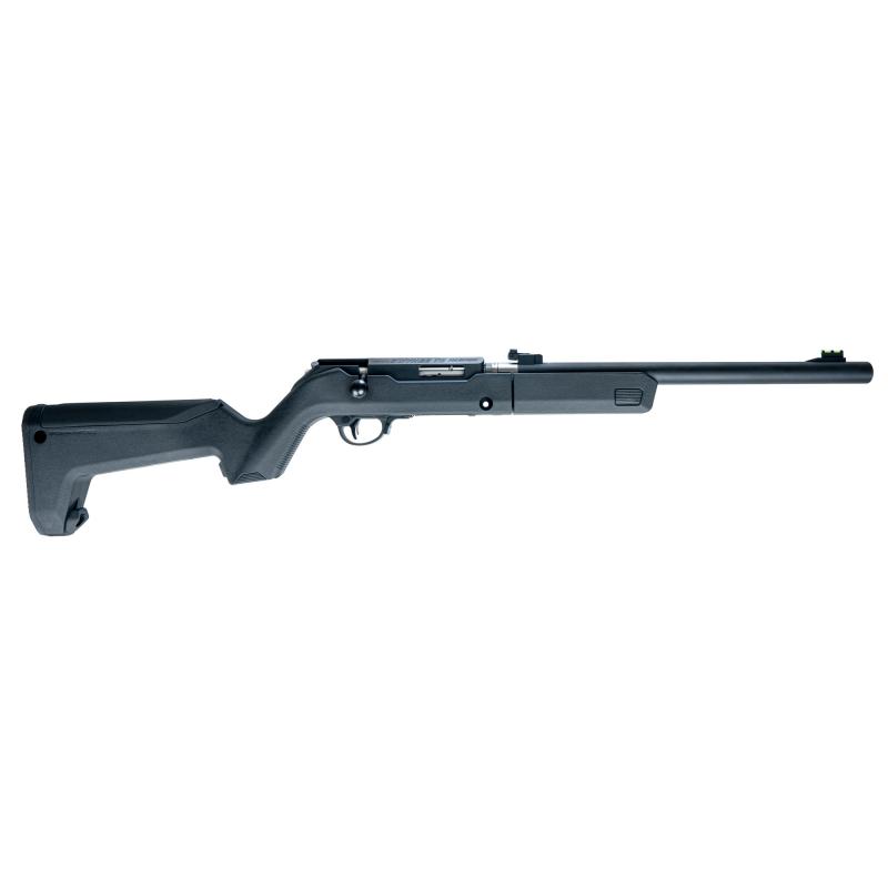 OWYHEE Bolt Action Take Down Rifle, 22 WMR, 16.5" Bull Barrel, Threaded 1/2x28, Matte Finish, Black, Magpul X-22 Takedown Backpacker Stock, 1 Magazine, 10 Rounds OHR-TD22WMR-MB-OB-BLK