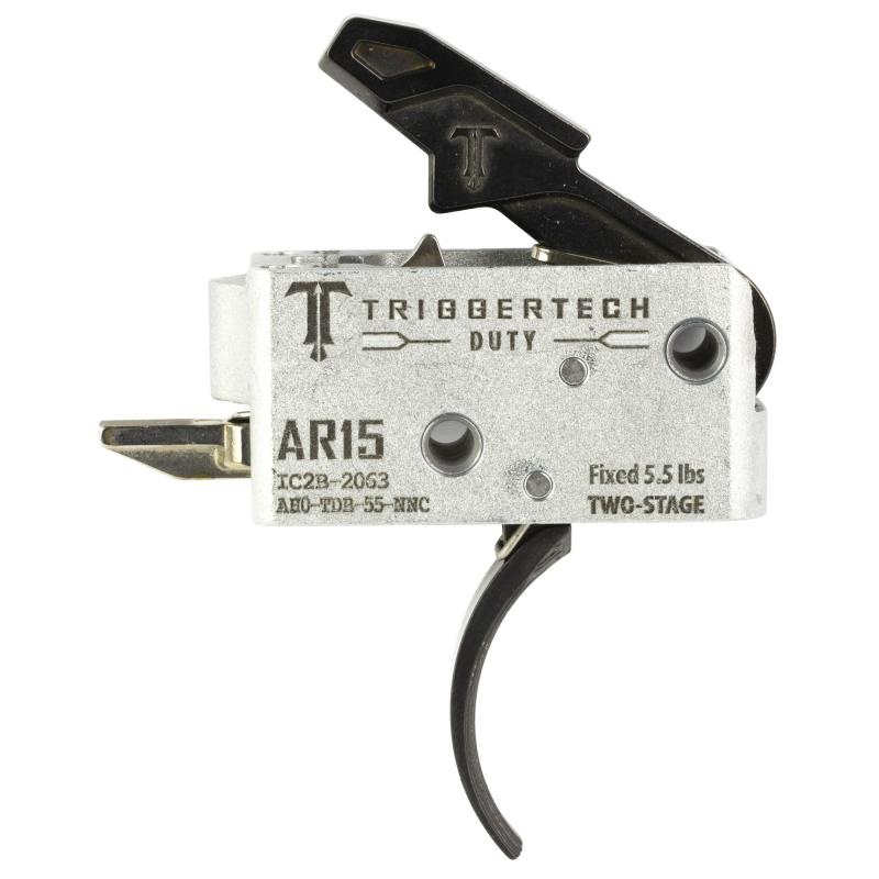 MIL-SPEC, Curved Trigger, Two Stage, 5.5LB Pull, Fits AR-15, Anodized Finish, Black AH0-TDB-55-NNC