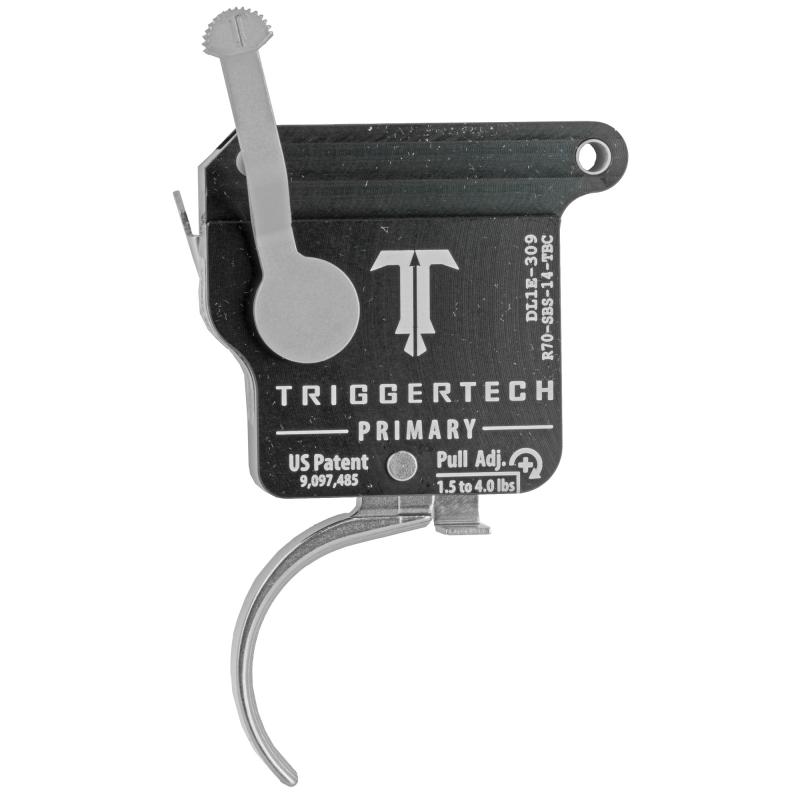 Trigger, 1.5-4LB Pull Weight, Fits Remington 700, Primary Curved Trigger, Bolt Release Model, Right Hand, Adjustable, Stainless Finish, Includes Installation Tools, Instruction Book, & TriggerTech Patch R70-SBS-14-TBC