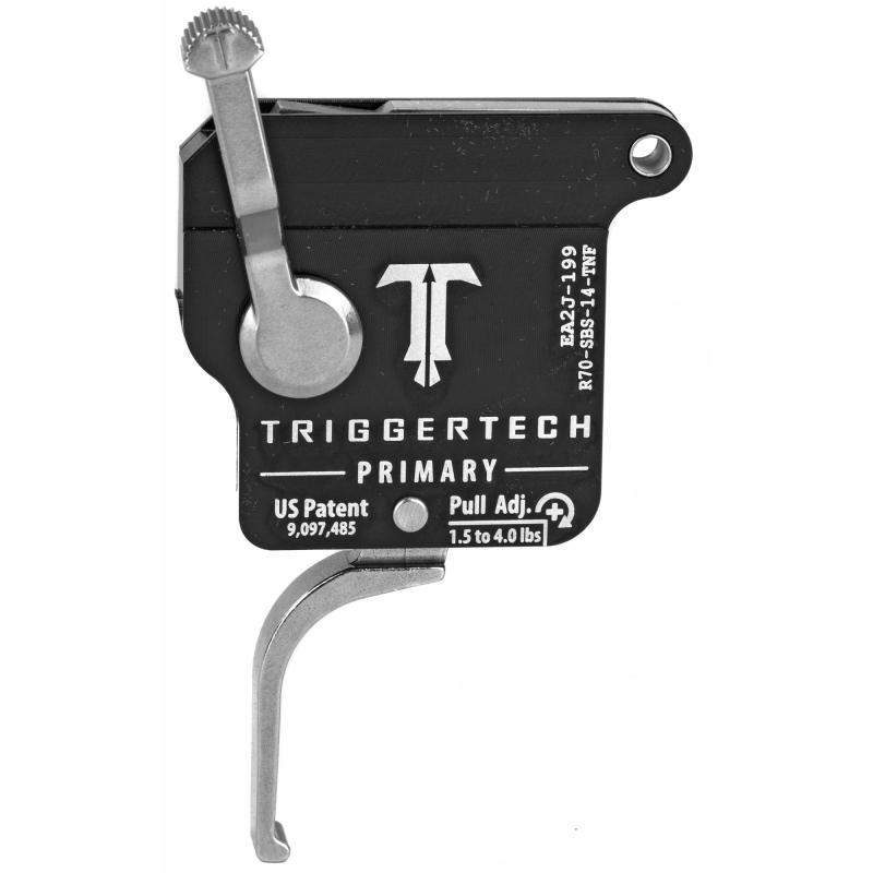 Trigger, 1.5-4LB Pull Weight, Fits Remington 700, Primary Flat Clean Trigger, Right Hand, Adjustable, Stainless Finish, Includes Installation Tools, Instruction Book, & TriggerTech Patch R70-SBS-14-TNF