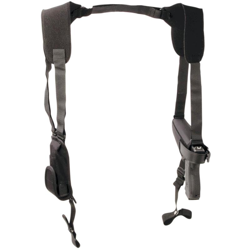 Pro-Pak Horizontal Shoulder Holster Size 1 for 3-4 Inch Barrel Medium Automatics Black Ambidextrous