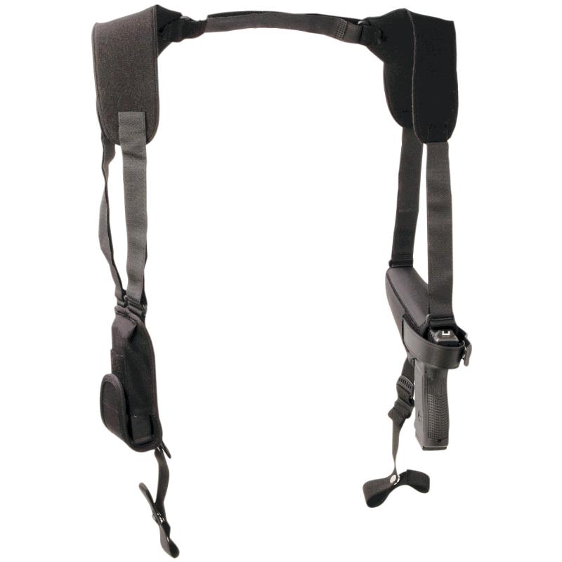 Pro-Pak Horizontal Shoulder Holster Size 15 for 3.75-4.5 Inch Barrel Large Automatics Black Ambidextrous