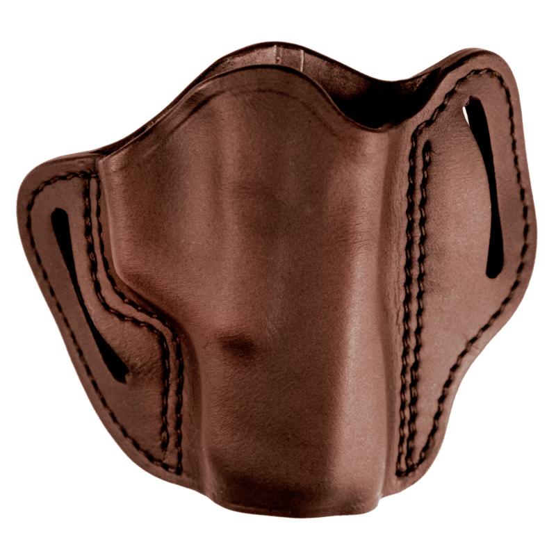 Uncle Mikes Outside Waistband Leather Holster, Size 2, Fits Most Medium/Large Frame Autos (1911 3" with Rail, Glock 17/19/26, M&P 9/Shield), Right Hand, Brown UM-OWB-2-BRW-R