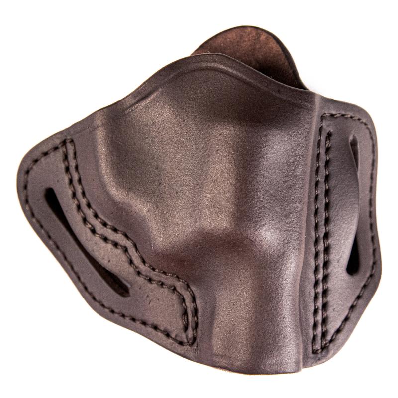 Uncle Mikes Outside Waistband Leather Holster, Fits S&W J-Frame, Ruger LCR and Similar Size Revolvers, Leather Construction, Right Hand, Brown UM-OWB-J-BRW-R
