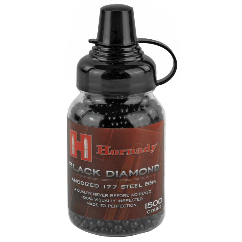 Hornady Black Diamond .177 Steel BBs, Bottle of 1500 2211056