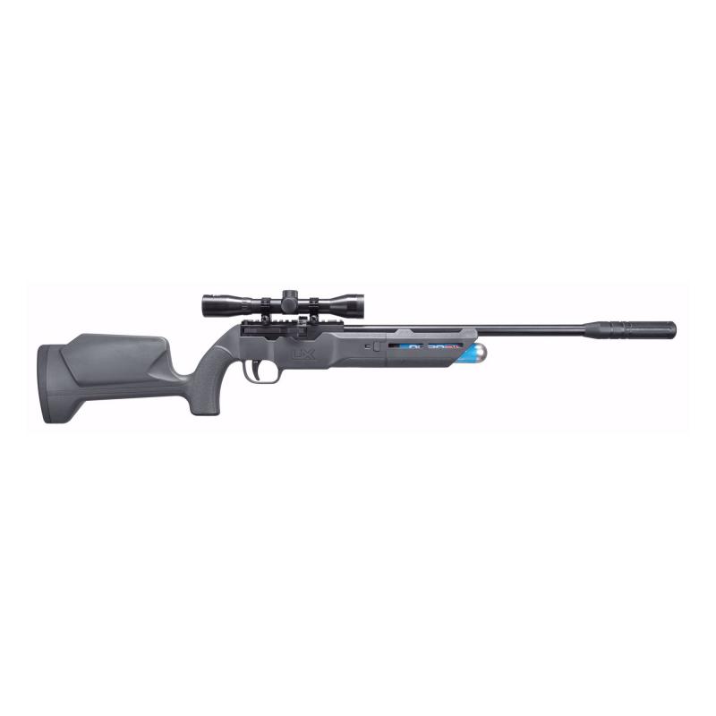 KOMPLETE NCR Air Rifle, .177 Pellet, 1025 Feet Per Second, Polypropylene Finish, Black, Rubber Pad Stock, 12 Rounds, Includes 4X32 Scope with Rings, 1-NitroAir Cartridge, 2-Rotary Magazines 2251556