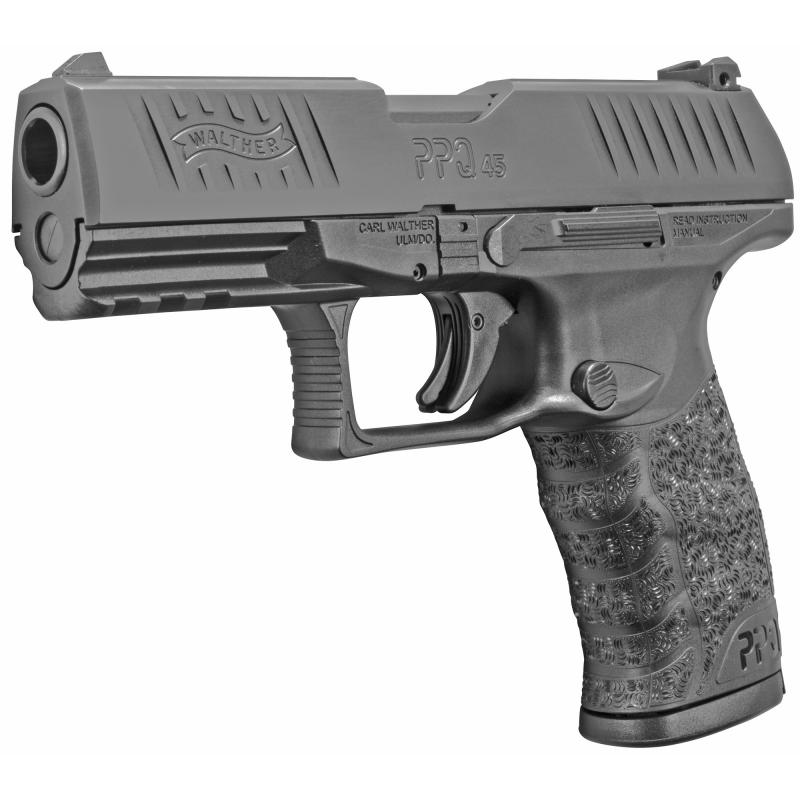 Model PPQ M2 .45 ACP 4.25 Inch Barrel Black Tenifer Finish Adjustable Sights Picatinny Rail 12 Round