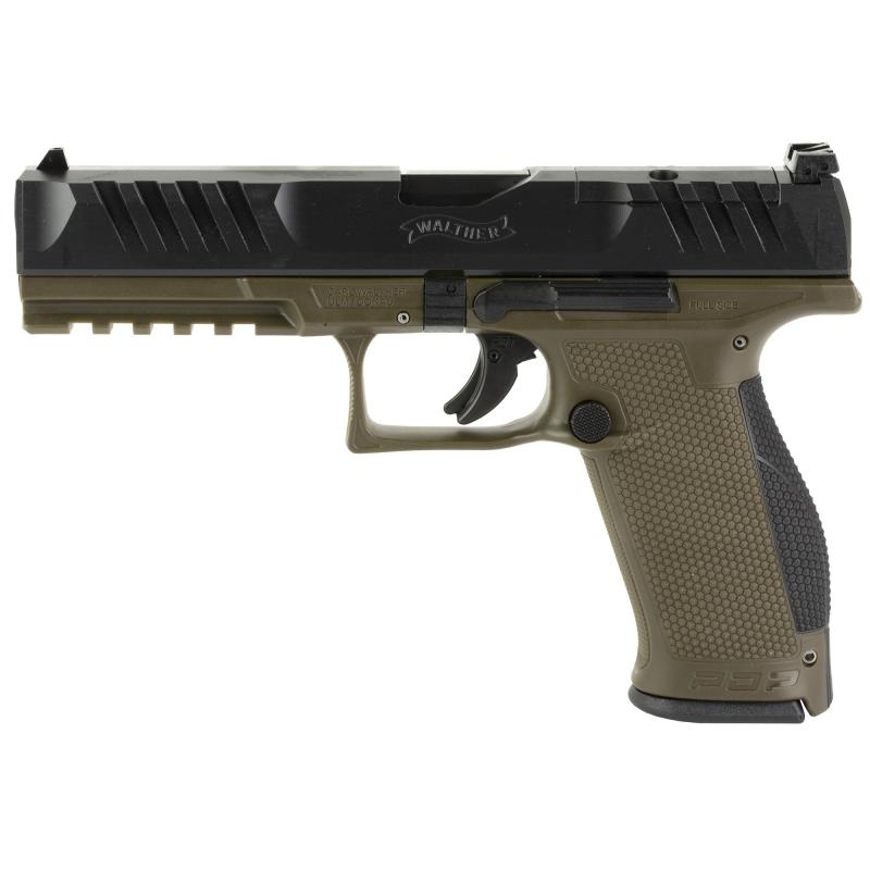 PDP Optics Ready |9MM, 5" Barrel, Black Slide/Green Frame, Adjustable Rear Sight, 18 Rounds, Striker Fired, Semi-automatic, Polymer Frame Pistol, Full Size,  2858398