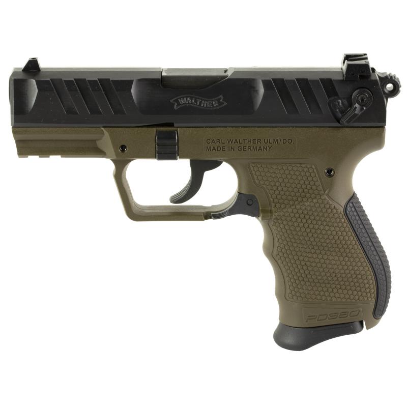 PD380, Double Action/Single Action, Hammer Fired, Semi-Automatic, Polymer Frame Pistol, Compact, 380 ACP, 3.7" Barrel, Matte Finish, Military Green, Manual Safety, 9 Rounds, 1 Magazine 5050515