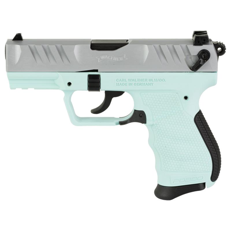 PD380, Double Action/Single Action, Hammer Fired, emi-Automatic, Polymer Frame Pistol, Compact, 380  ACP, 3.7" Barrel, Matte Finish, Angel Blue, Manual Safety, 9 Rounds, 1 Magazine 5050525