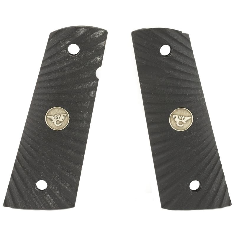 Grip, Fits Full Size, Starburst Pattern, Flat Bottom, Black G10 351ACFS