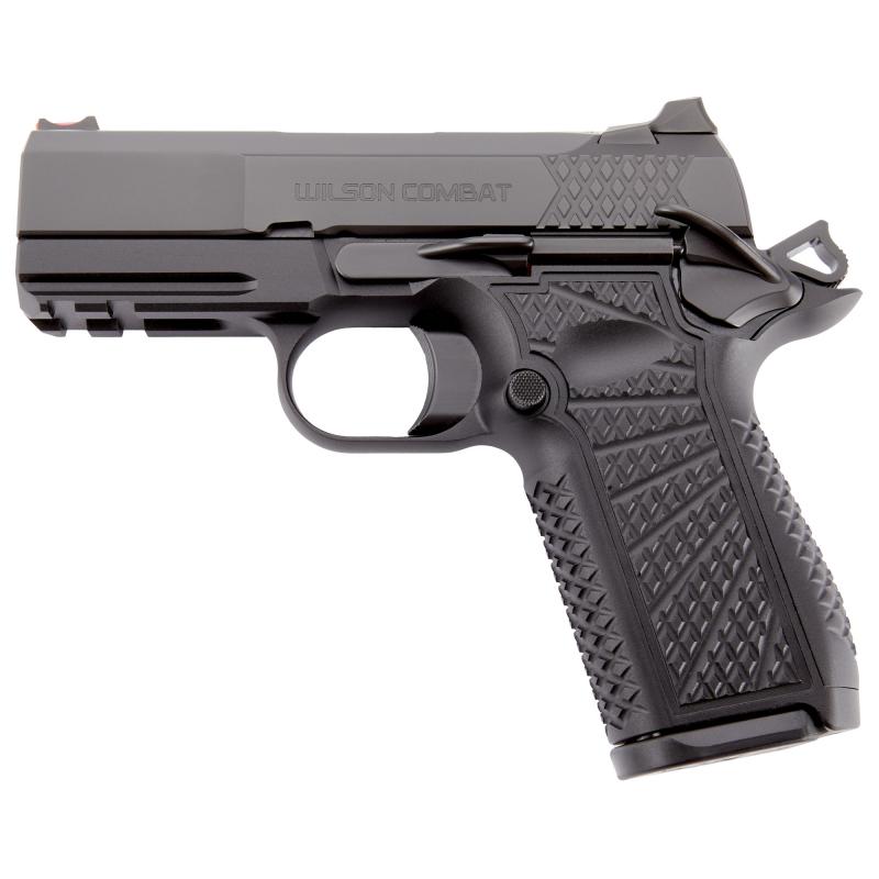 SFX9, X-TAC, Single Action Only, Semi-automatic, Aluminum Frame Pistol, Compact, 9MM, 3.25" Stainless Steel Barrl with Bushing, DLC Finish, Black, G10 Starburt Grips, Lightrail, Fiber Optic Front Sight, Manul Thumb Safety, 15 Rounds, 2 Magazines, Right H