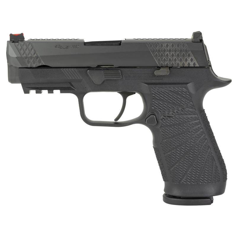 WCP320, Semi-automatic, Striker Fired, Carry, 9MM, 3.9", Black, 17Rd, 2 Magazines, Curved Trigger, Fiber Optic Front Sight, Poly, DLC SIG-WCP320C-9BATC