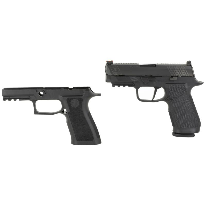 WCP320, Semi-automatic, Striker Fired, Carry, 9MM, 3.9", Black, 17Rd, 2 Magazines, Straight trigger, Fiber Optic Front Sight, Poly, DLC SIG-WCP320C-9BATS
