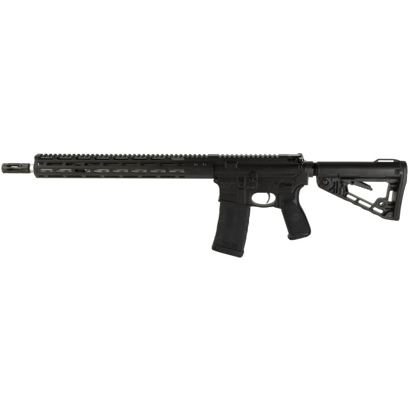Protector S Carbine, Semi-automatic Rifle, 223 Remington/556NATO, 16" Stainless Steel Barrel, 1/2X28 Threaded with Q-Comp Muzzle Device, Mid-length Gas System, Anodized Finish, Black, Wilson Combat M-LOK Free FLoat Handguard, Wilsom Combat/BCM Starburst