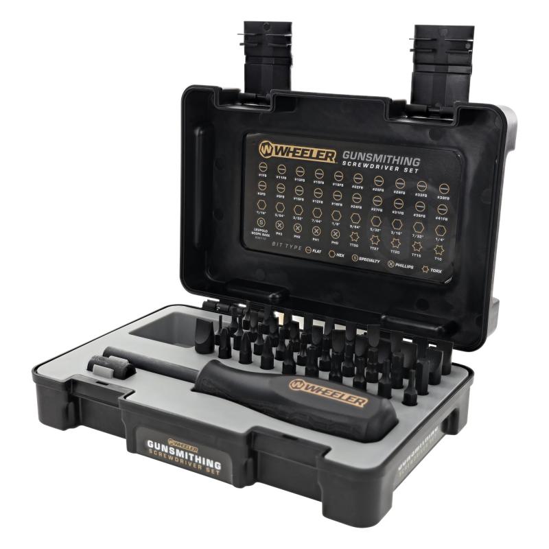 Gunsmithing Screwdriver Set, Includes Bit Driver, 42 Bits, and Hard Case, Black 4001006
