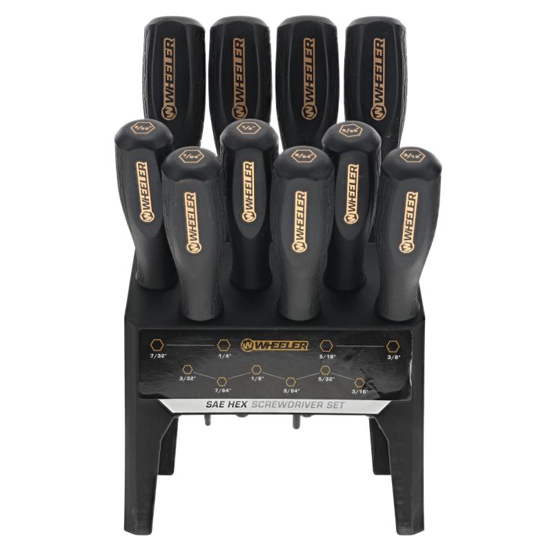 SAE Hex Bench Driver Set, 10 Piece, Black 4005280